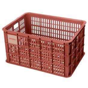 Cykelkasse Basil L 40,0 liters 39 x 49 x 26 cm - brun r�d - genanvendt plast
