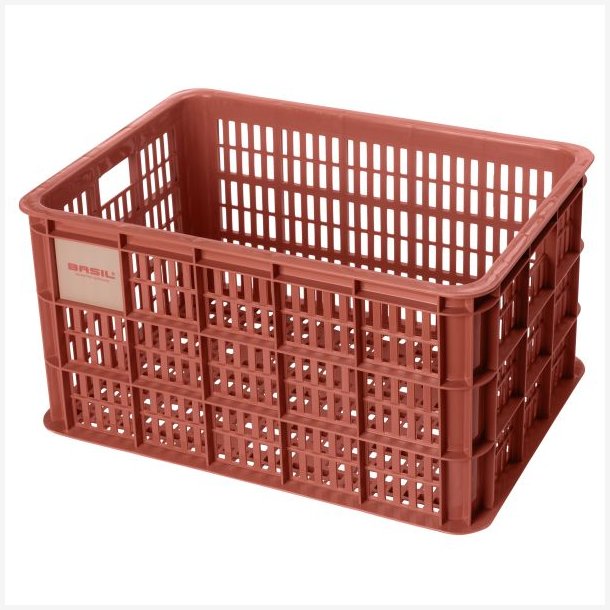 Cykelkasse Basil L 40,0 liters 39 x 49 x 26 cm - brun r�d - genanvendt plast