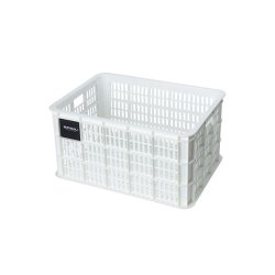 Cykelkasse Basil L 40,0 liters 39 x 49 x 26 cm - hvid - genanvendt plast