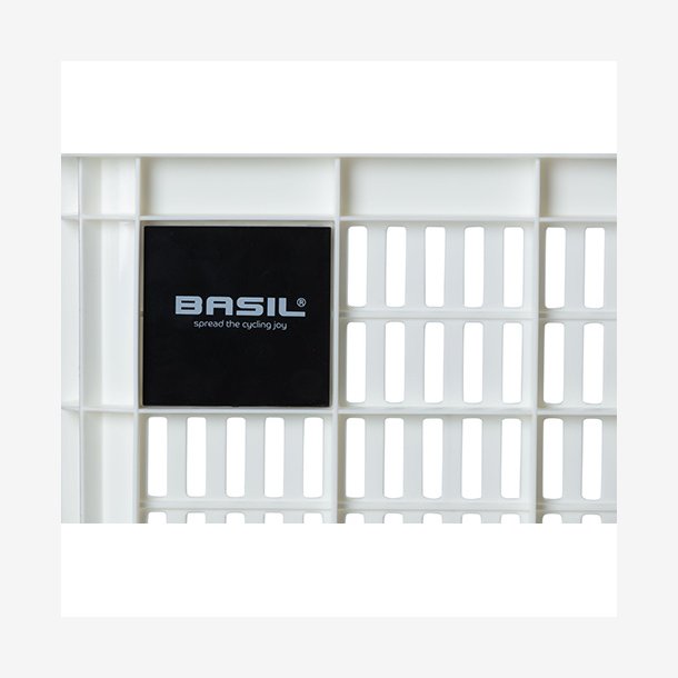 Recycled Cykelkasse Basil Crate L 40,0 liters 39 x 49 x 26 cm - bright white