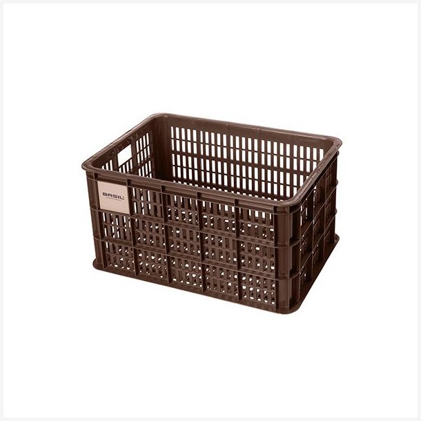 Recycled cykelkasse Basil Crate L 40,0 liters 39 x 49 x 26 cm - chokolade brun