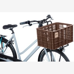 Recycled cykelkasse Basil Crate L 40,0 liters 39 x 49 x 26 cm - chokolade brun