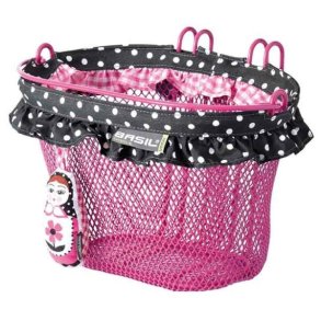 Junior cykelkurv Basil Jasmin Baboushka 28 x 20 x 18 cm - pink
