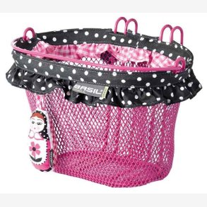 Junior Cykelkurv Basil Jasmin Baboushka 28 x 20 x 18 cm - pink