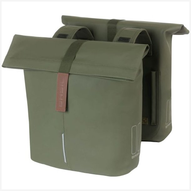 Dobbelt cykeltaske Basil City 28-32 liter 12 x 29 x 30 cm - mosgrn