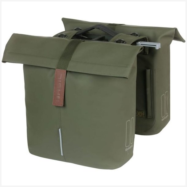 Basil City Double cykeltaske MIK 28-32 liter 12 x 29 x 30 cm - mos grn