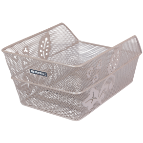 Basil Cento Flower cykelkurv bag 24 x 38,5 x 11 cm - n�gen metallic