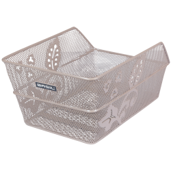 Basil Cento Flower cykelkurv bag 24 x 38,5 x 11 cm - ngen metallic