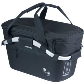 Basil Classic Carry All ISO bagcykelkurv med MIK montering 18 liter 38 x 21 x 27 cm - sort