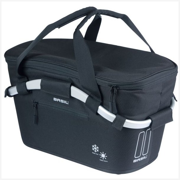 Basil Classic Carry All ISO bagcykelkurv med MIK montering 18 liter 38 x 21 x 27 cm - sort