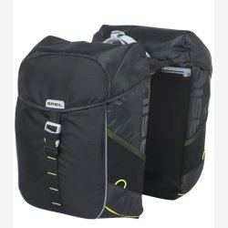 Dobbelt cykeltaske Basil Miles MIK 34 liter 13 x 26 x 35 cm (2x) - sort / lime