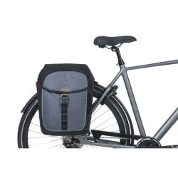 Dobbelt Cykeltaske Basil Miles MIK 34 Liter 13 x 26 x 35 cm - Sort/Gr�