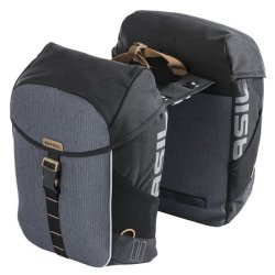 Dobbelt Cykeltaske Basil Miles MIK 34 Liter 13 x 26 x 35 cm - Sort/Gr�