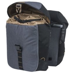 Dobbelt Cykeltaske Basil Miles MIK 34 Liter 13 x 26 x 35 cm - Sort/Gr�