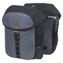 Dobbelt Cykeltaske Basil Miles MIK 34 Liter 13 x 26 x 35 cm - Sort/Gr�