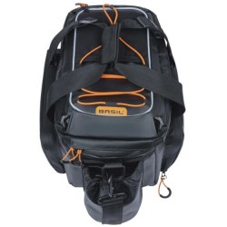 Trunkbag Basil Miles Tarpaulin XL Pro MIK 9-36 liters 33 x 19 x 18 cm - sort/orange, vandtt