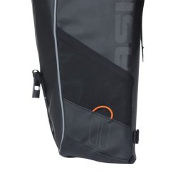 Dobbelt Cykeltaske Basil Miles Presenning MIK 34 liter 13 x 25 x 37 cm - Sort/Orange