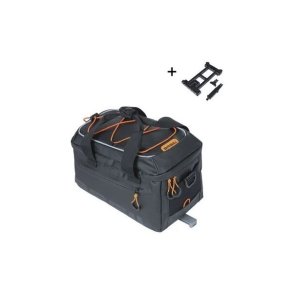 Trunkbag Basil Miles Presenning MIK 7 liter 30 x 19 x 16 cm - sort/orange - vandtt