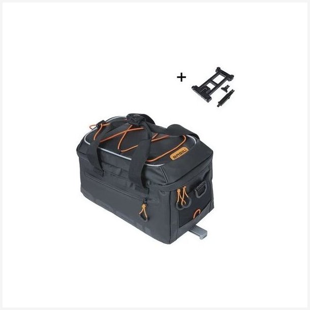 Trunkbag Basil Miles Presenning MIK 7 liter 30 x 19 x 16 cm - sort/orange - vandtt