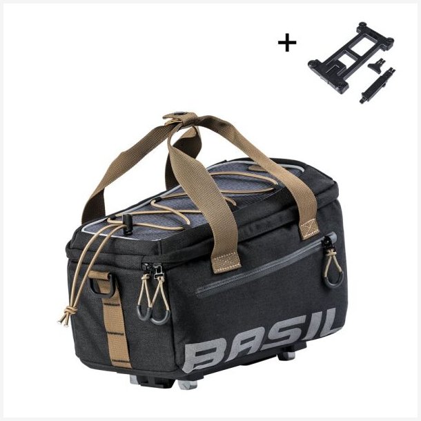 Trunkbag Basil Miles MIK 7 liter 29 x 18 x 17 cm - Sort/Gr