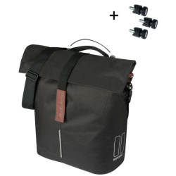 Cykelshopper Basil City MIK Studs 14-16 liter 11 x 29 x 36 cm - sort