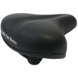 Cykelsadel Selle San Remo Citybike med elastomer-affjedring og hjrnebeskyttelse - sort
