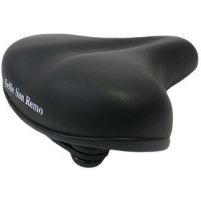 Cykelsadel Selle San Remo Citybike med elastomer-affjedring og hjrnebeskyttelse - sort