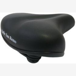 Cykelsadel Selle San Remo Citybike med elastomer-affjedring og hjrnebeskyttelse - sort