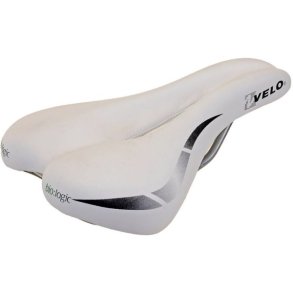 Cykelsadel Velo WideChannel - hvid