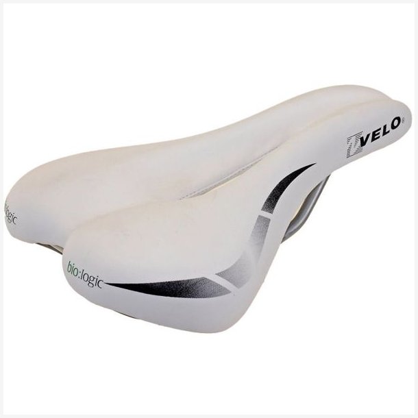 Cykelsadel Velo WideChannel - hvid