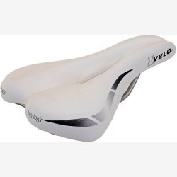 Cykelsadel Velo WideChannel - hvid