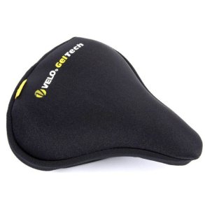 Velo sadelcover til herrecykel, sort med gel