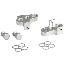 Krankarm forkorter Mirage T6 aluminium - inklusive rustfri stlbolte - slv