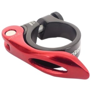 Sadelpindklemme Ergotec SCQ-0100 �31,8 mm aluminium med Quick Release - sort / r�d