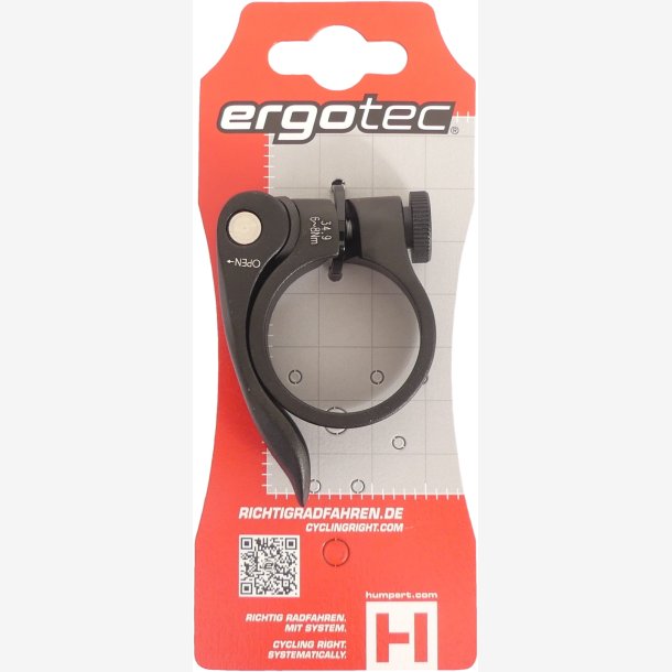 Seattube-Clamp Ergotec SCQ-0100 34.9 aluminum with Quick Release - black