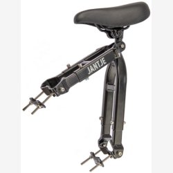 Ekstra barnesadel med fodsttte til cykelrammen Mirage Jantje universal - sort