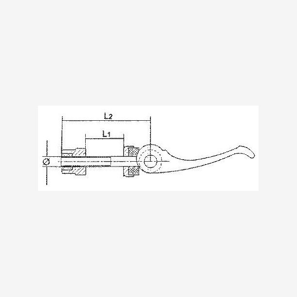 Aluminum Quick release lever Ergotec M6  x 50mm - silver