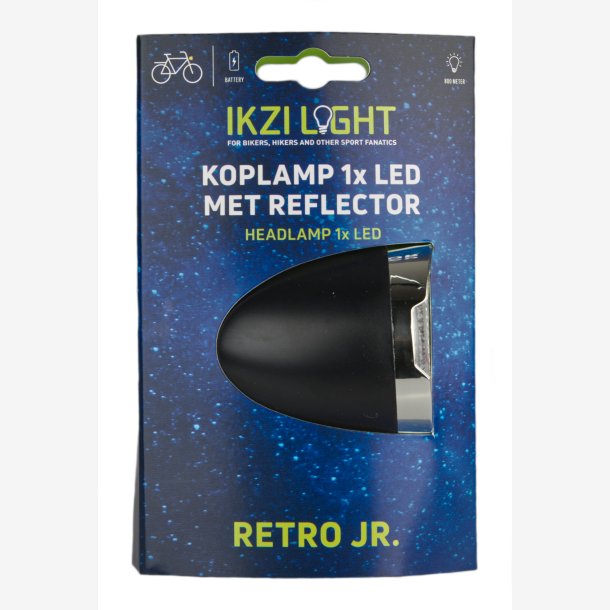 Forlygte IKZI Retro JR 1x LED - sort