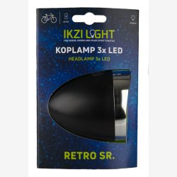 Forlygte IKZI Retro 3x LED - sort