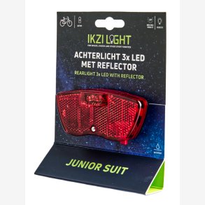 Baglygte IKZI Junior 3x LED - rd