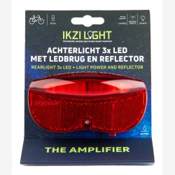Baglygte IKZI 3x LED - 50mm boltafstand - rd