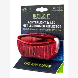 Baglygte IKZI 3x LED - 50mm boltafstand - rd