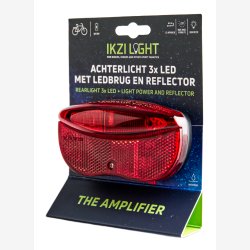 Baglygte IKZI 3x LED 80mm boltafstand med E4 godkendt reflektor - rd