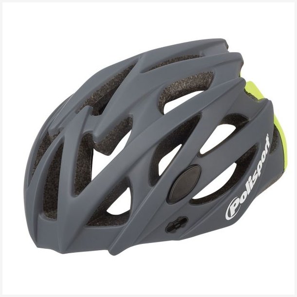 Cykelhjelm Polisport Twig L 58-61 cm - m�rkegr� / gr�ngul