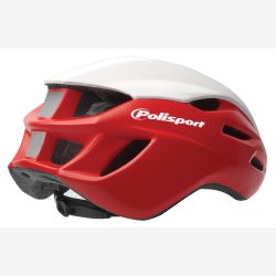 Cykelhjelm Polisport Aero-R Medium 55-58 cm - mate red/ glossy white / black