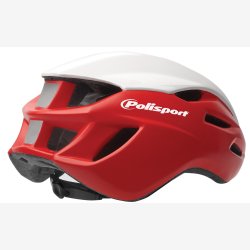 Cykelhjelm Polisport Aero-R Large 58-61 cm - mate red / glossy white / black