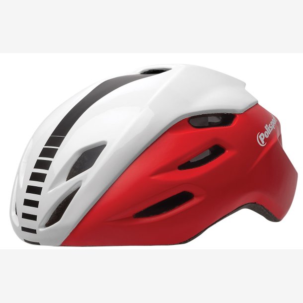 Cykelhjelm Polisport Aero-R Large 58-61 cm - mate red / glossy white / black