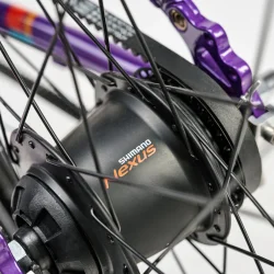 24" letvgts alu cykel 7 gear ACADEMY GRADE 5 belt - med remtrk - lilla