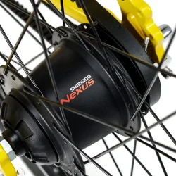 24" letvgts alu cykel 7 gear ACADEMY GRADE 5 belt - med remtrk - gul