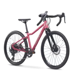 24" letvgts alu cykel ACADEMY Gravel 5 10-gear - granat pink
